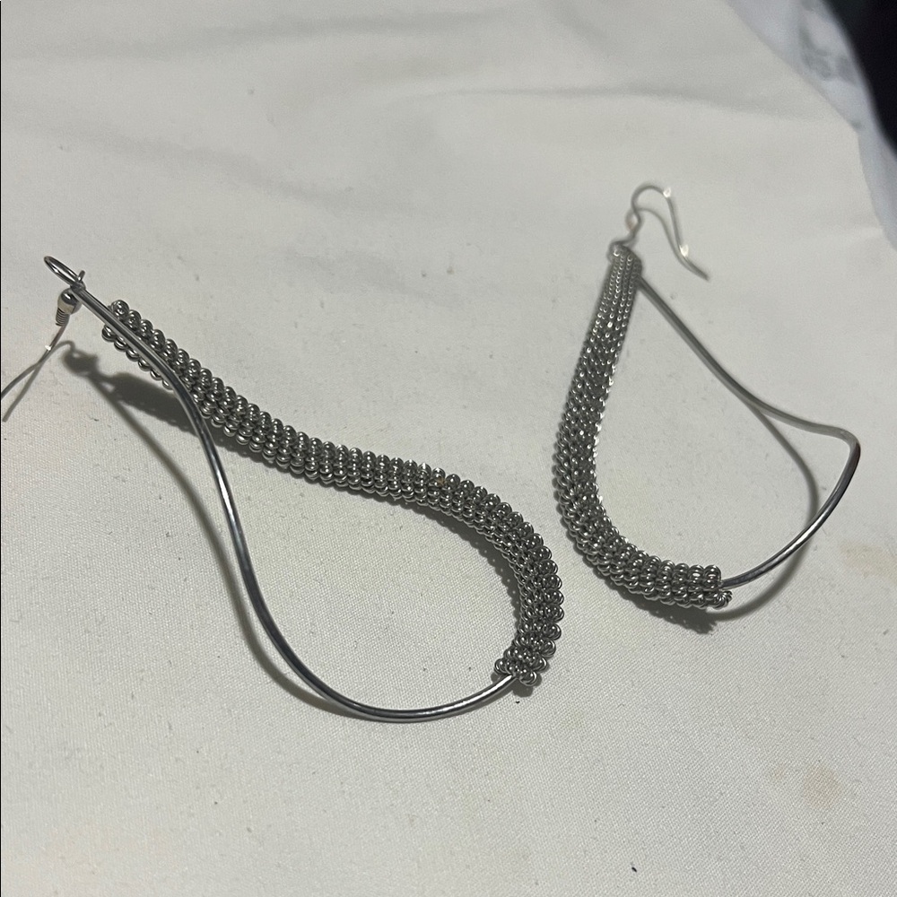 Elegant Silver Teardrop Earrings